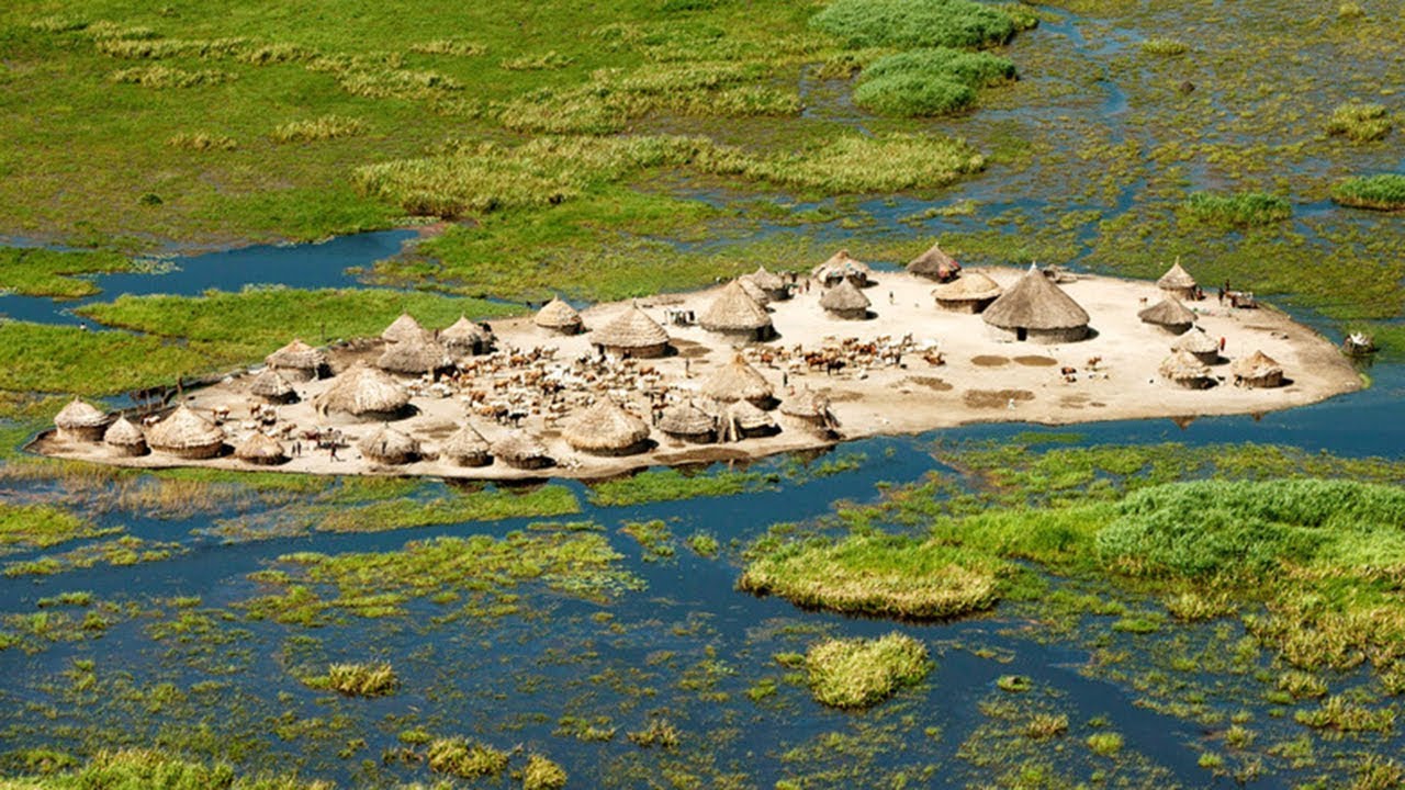 アフリカ大陸最大のスッド湿地に居住しているナイロート族