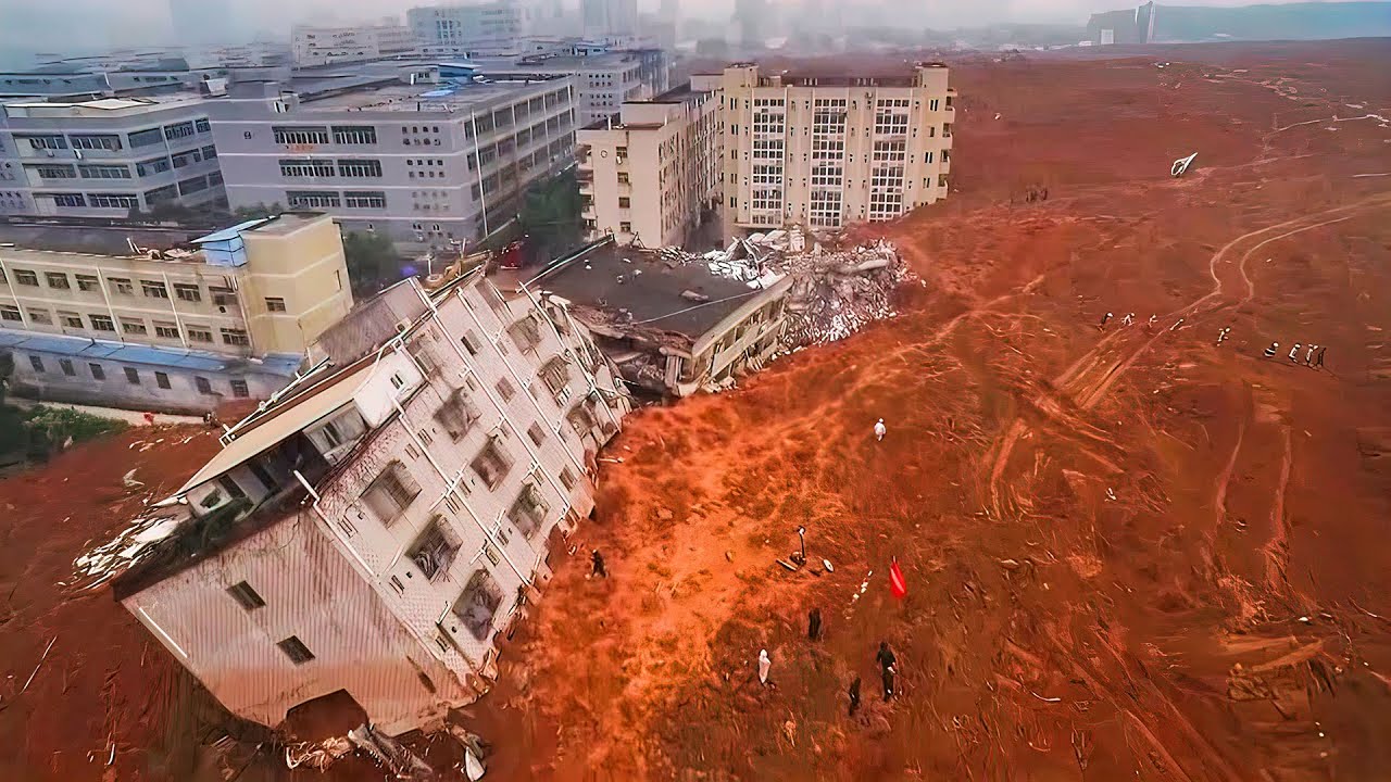 カメラが捉えた驚異的な土砂災害とその結果 トップ６！
