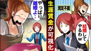 生涯年収が分かったらどうなるのか→金持ちと結婚した女の末路【可視化】