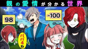 親からの愛情が数字で分かるとどうなるのか→親の愛されない子どもの末路…【可視化】
