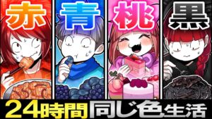 【総集編】同じ色だけで生活チャレンジ！○色が過酷生活すぎる…