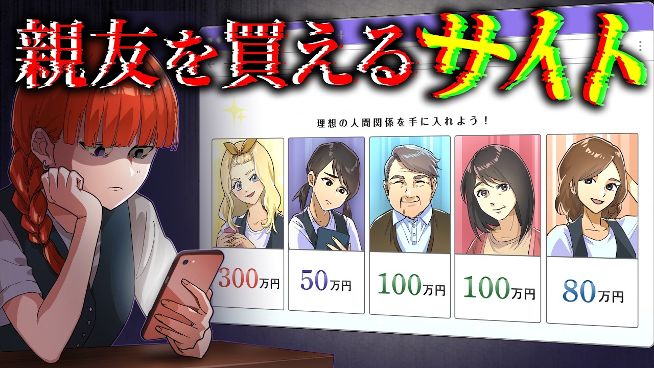 両親を売って親友を買う...「人間関係売買サイト」